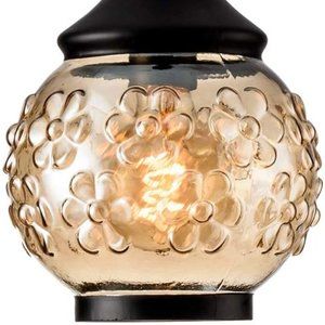 2 LULING Vintage Globe Brown Glass Pendant Lights